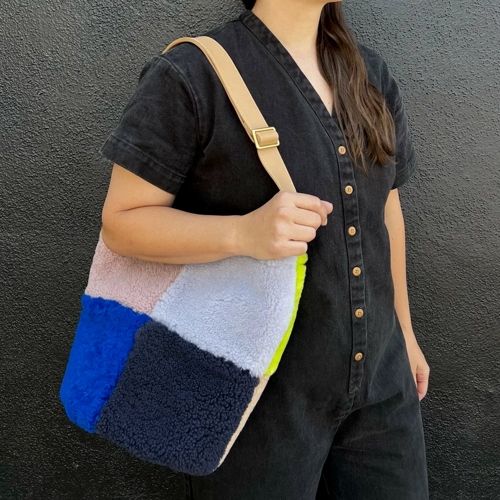 Scraps Shearling Bucket Bag by Primecut