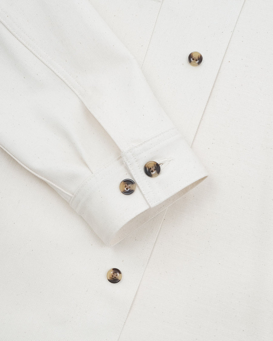 Selvedge Overshirt - Natural Selvedge Bull Denim by Dehen 1920