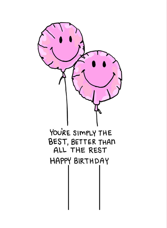 Simply the Best Birthday Card by ARTjaden
