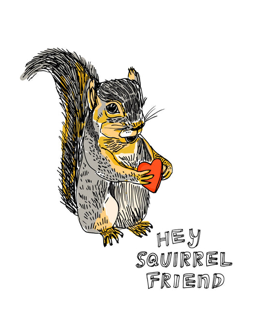 Squirrel Friend Card by ARTjaden