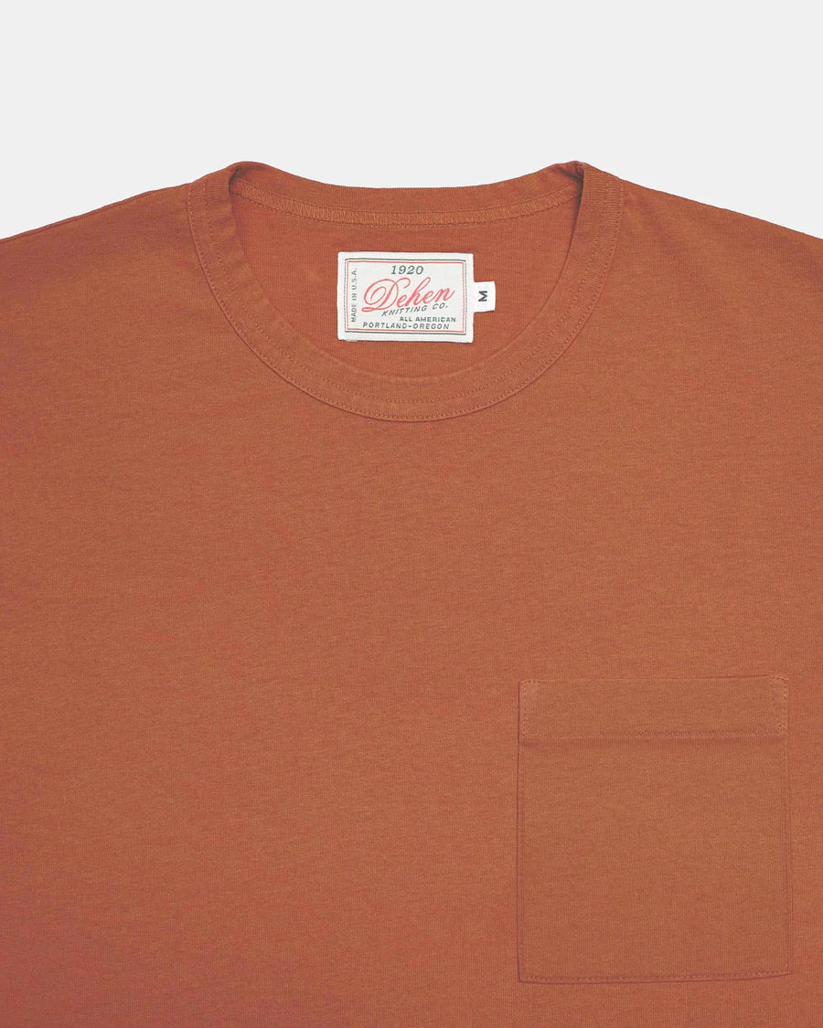 Single Pocket Tee - Terra Cotta by Dehen 1920