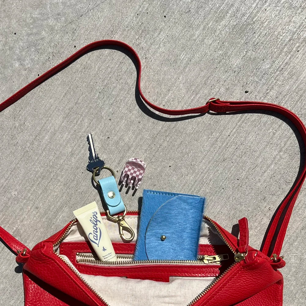 Tomato Leather Mini Hobo by Primecut