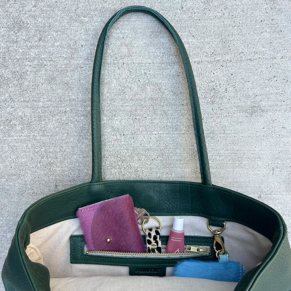 Checkered Leather Tote by Primecut