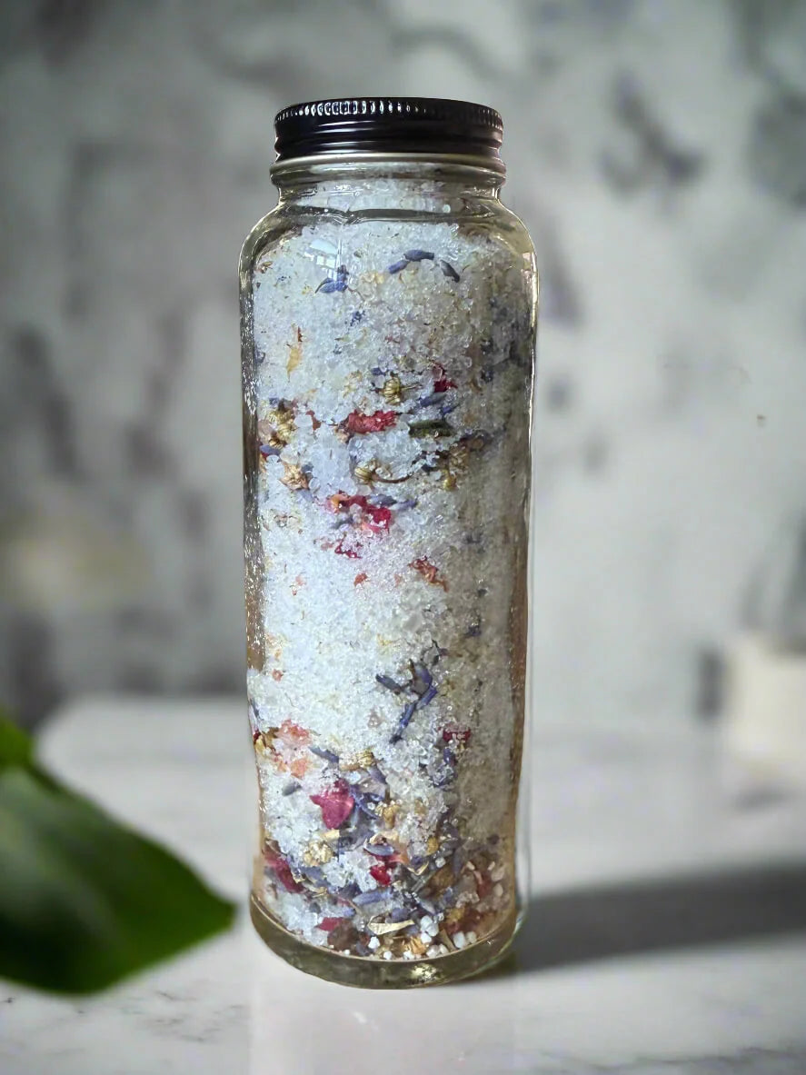 Wild Rose Salt Bath Soak 9oz by Reimi Botanicals