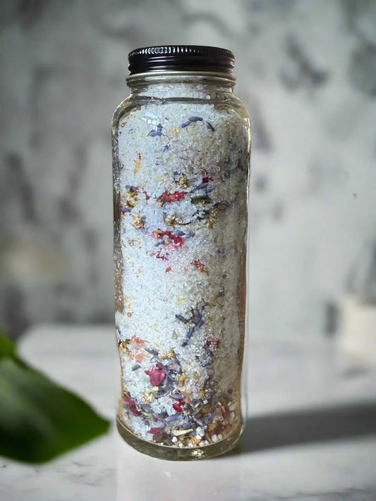 Wild Rose Salt Bath Soak 9oz by Reimi Botanicals