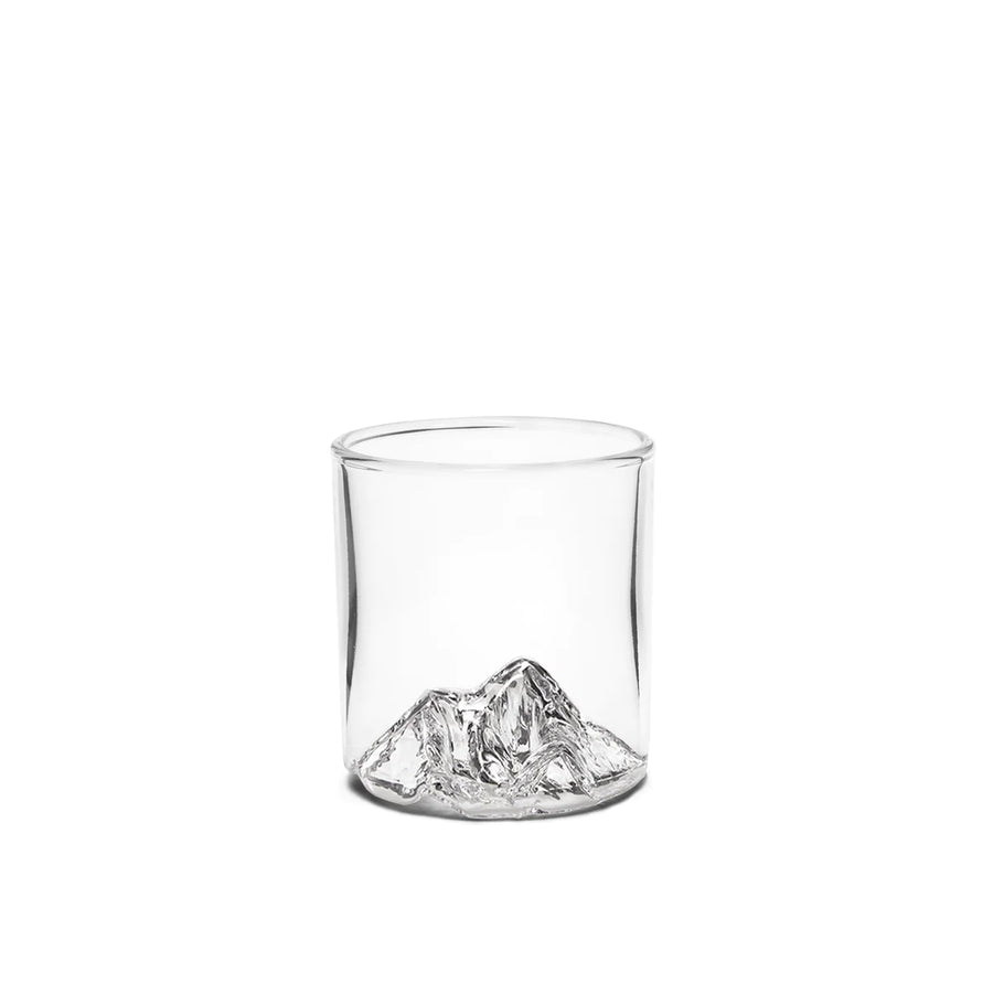HMD Mountain Scene 16 oz Glass Can Tumbler with Bamboo Lid and