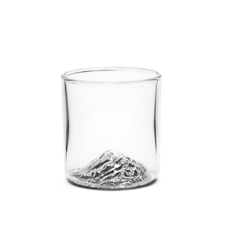 The Mt. Bachelor Tumbler | Handblown Mountain Whiskey Glass Made in USA