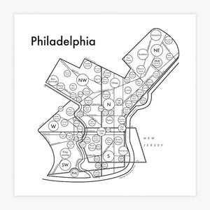 Philadelphia Map by Archie's Press
