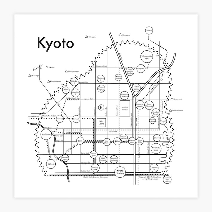 Kyoto Map by Archie's Press