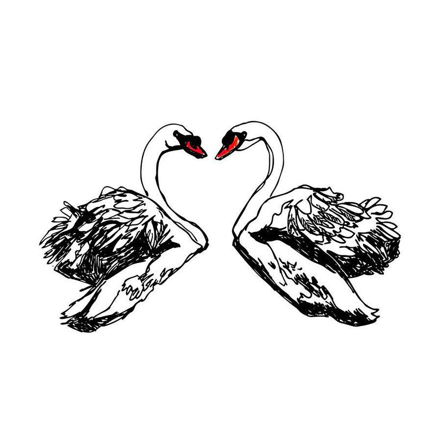 Swan Love Card ARTjaden