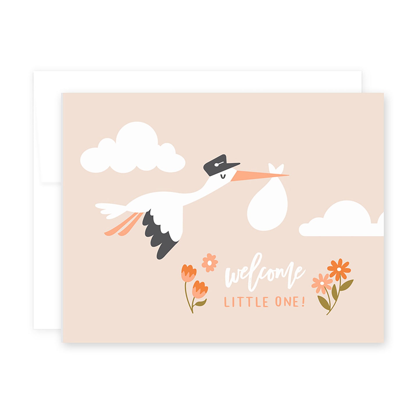 Baby Stork Card by April Black