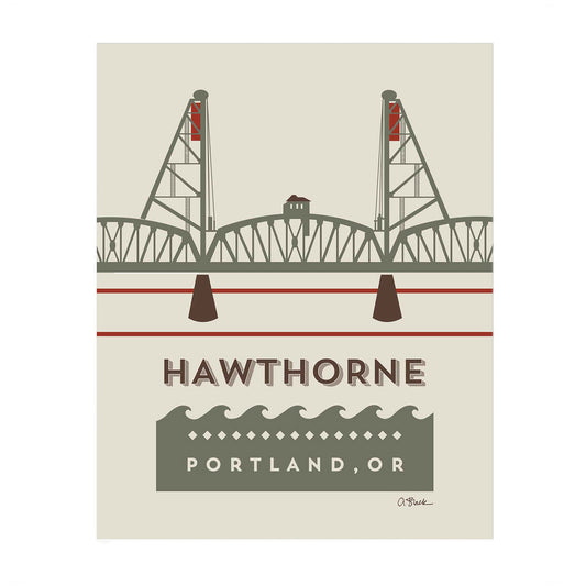 Hawthorne Bridge Print by April Black