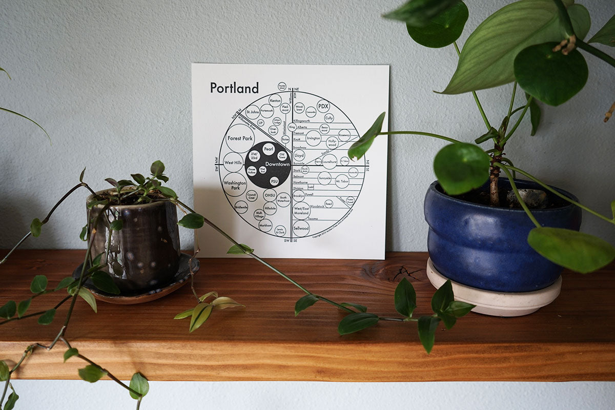 Archie's Press Portland Map Print