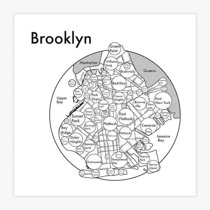 Brooklyn Map by Archie's Press