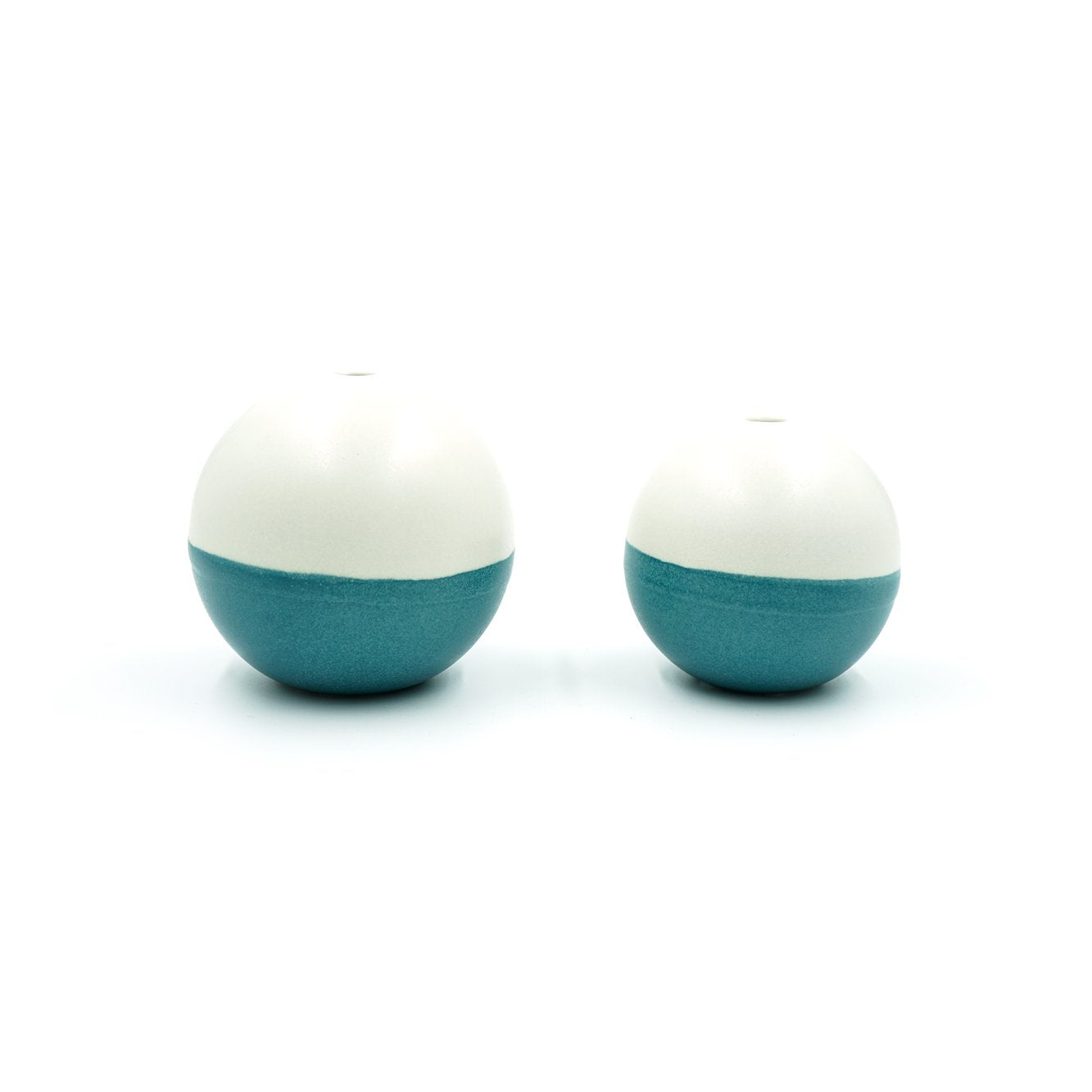 Balls! Bud Vase Teal/Cream