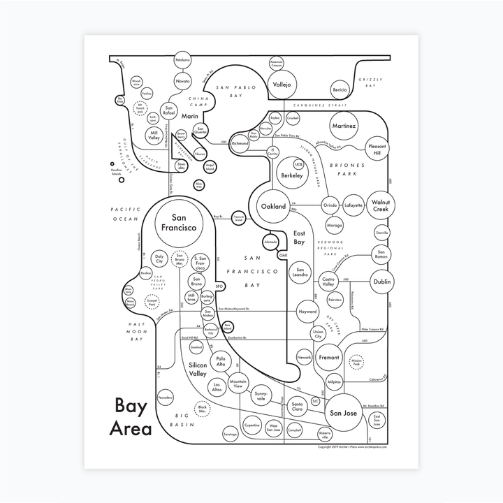 Bay Area Map by Archie's Press