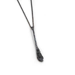 Broom of Silver Necklace 24" Chain by Unearthed Minerals