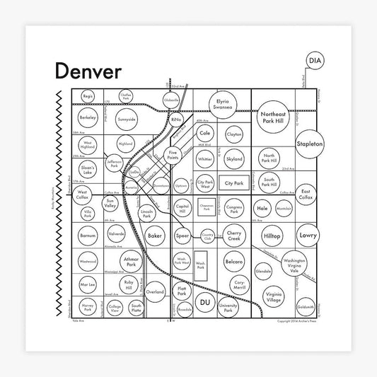 Denver Map by Archie's Press