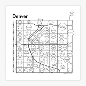 Denver Map by Archie's Press