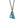 Turquoise Triangle Necklace (Blackened Silver & 14K Gold 18" Chain) by Emma Brooke