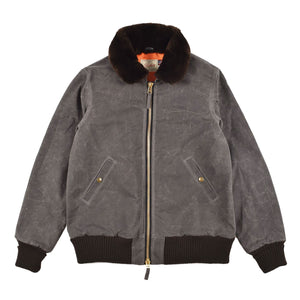 Dehen 1920 Flyer's Club Jacket Waxed Canvas Charcoal Brown