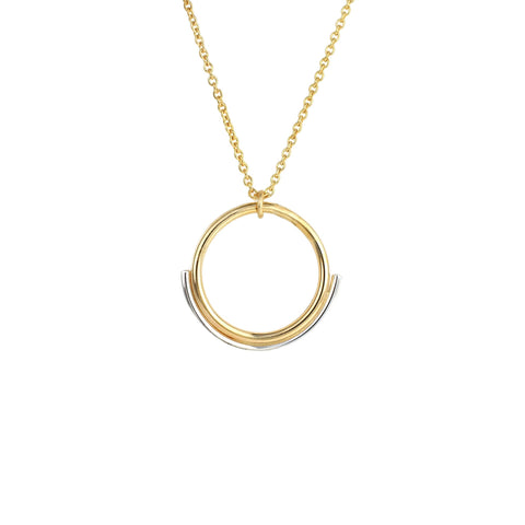 Sun & Moon Necklace 14k GF/ Silver by Emma Brooke Jewelry