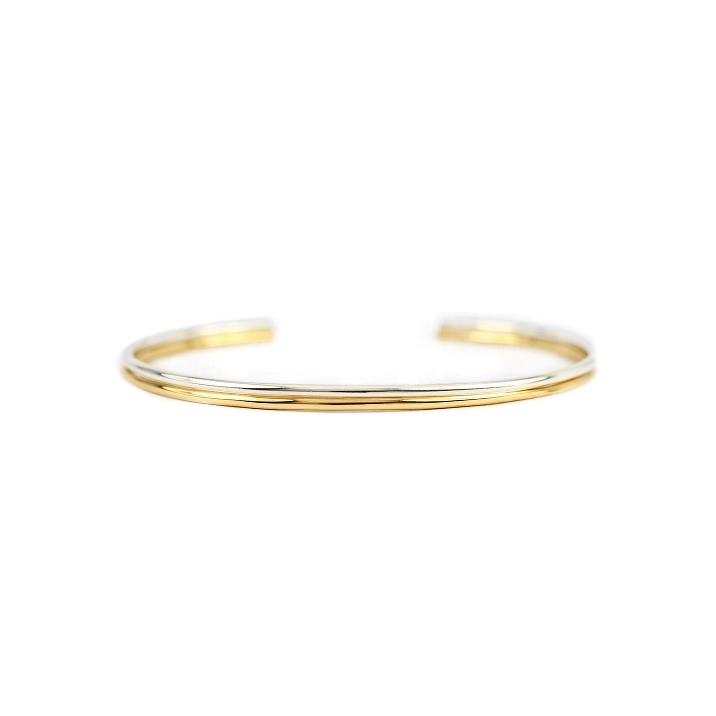 Two-Tone Cuff Brass & Silver by Emma Brooke Jewelry