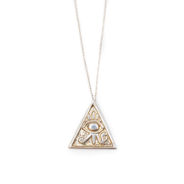 Eye of Horus Necklace Silver by Tiny Asteroid