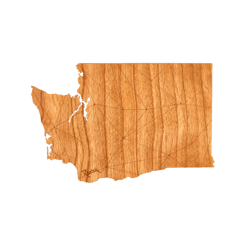 Geo Washington Wood Sticker by Rustek