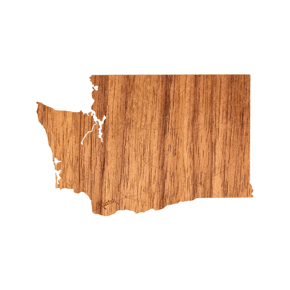 Geo Washington Wood Sticker by Rustek