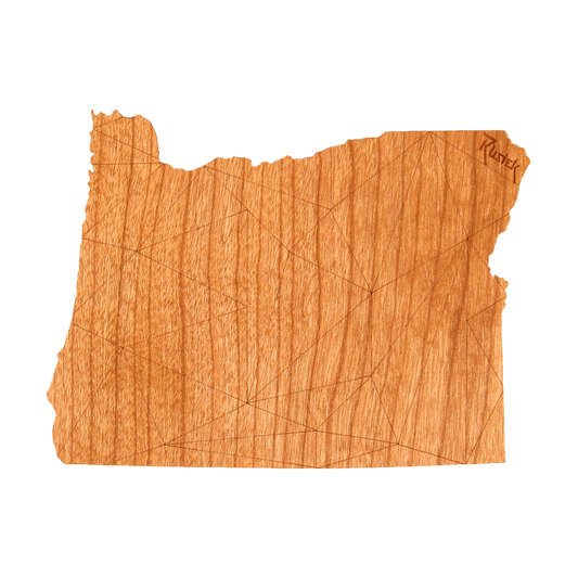 Geo Oregon Wood Sticker by Rustek
