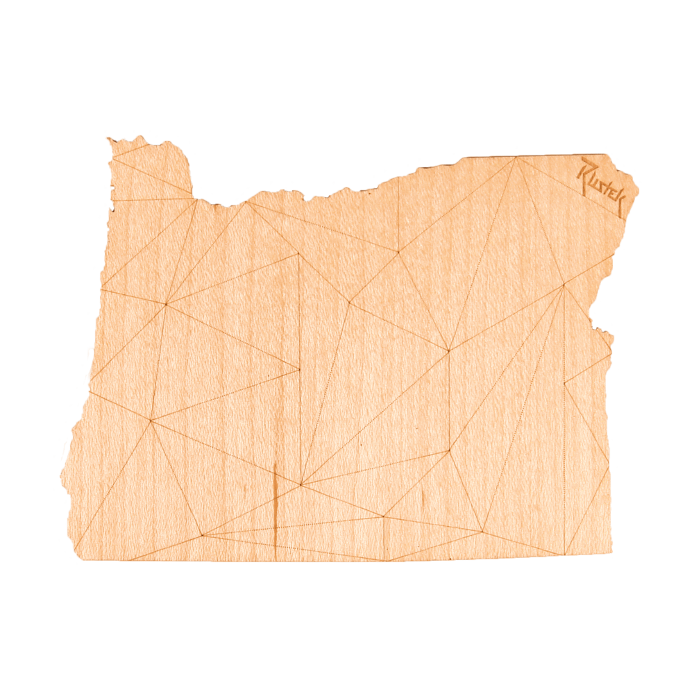 Geo Oregon Wood Sticker by Rustek
