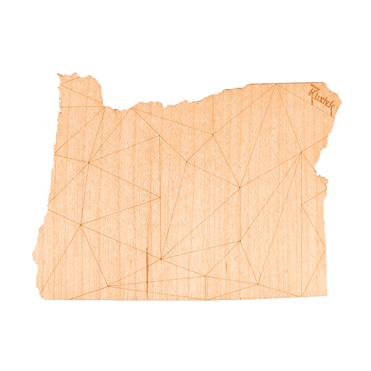 Geo Oregon Wood Sticker by Rustek