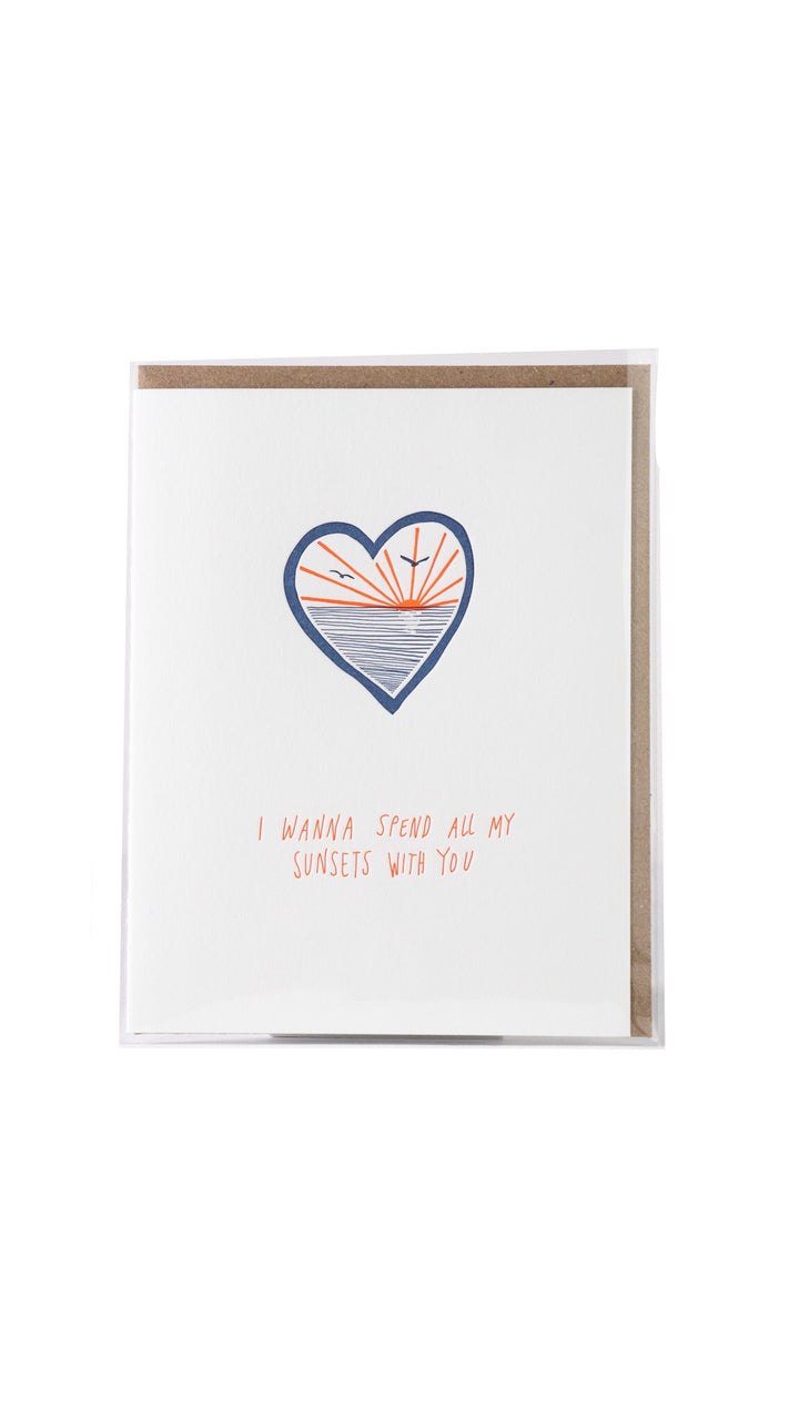 I Wanna Spend All My Sunsets w/You Card by Lark Press