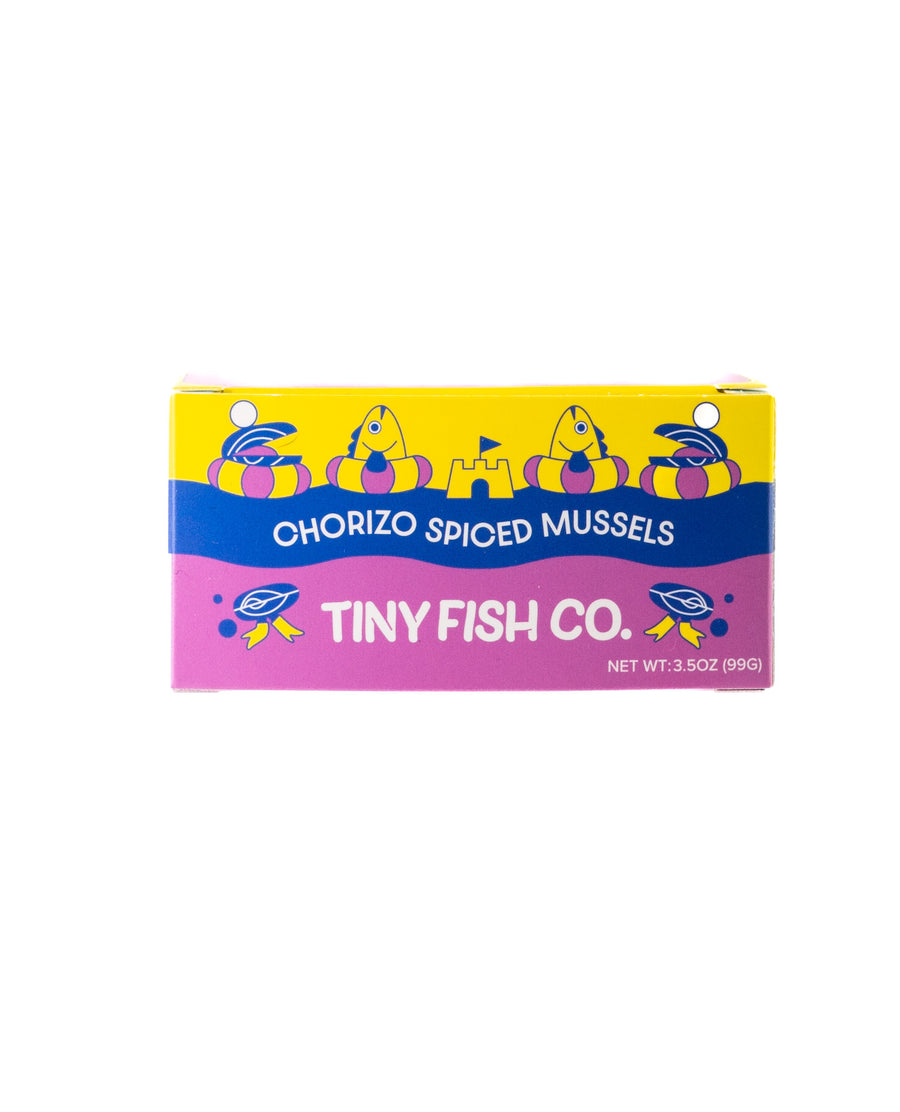 Chorizo Spiced Mussels by Tiny Fish Co.