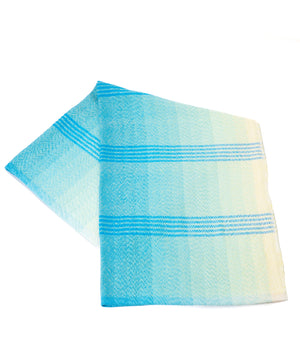 Turquoise Gradient Handwoven Towel by Fiber Art Designs