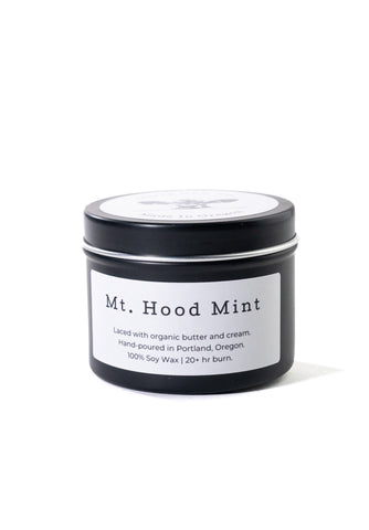 Mt. Hood Mint 3.5oz Travel Tin Candle by Little Cow Co.