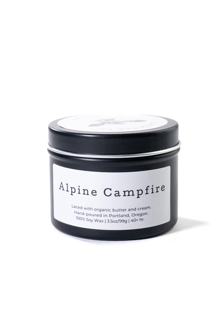 Alpine Campfire 3.5oz Travel Tin Candle by Little Cow Co.