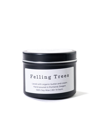 Felling Trees 3.5oz Travel tin Candle by Little Cow Co.