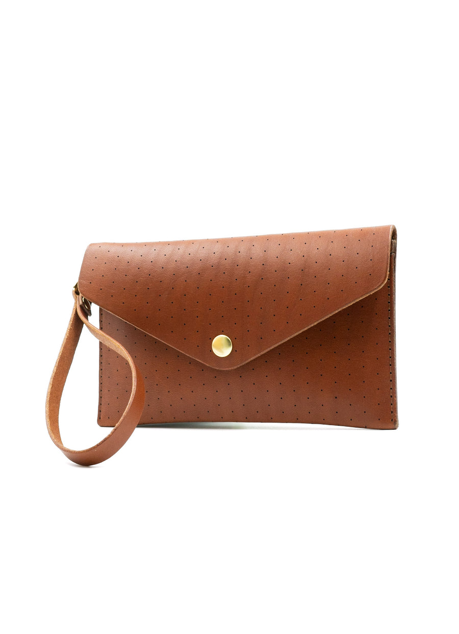 Brown Clutch Wallet by Woolly