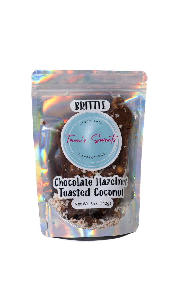 Chocolate Hazelnut w/ Toasted Coconut Soft Brittle by Tam's Sweets