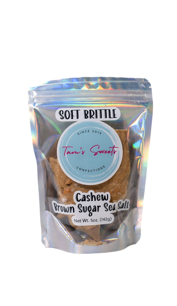 Brown Sugar Sea Salt Soft Cashew Brittle by Tam's Sweets