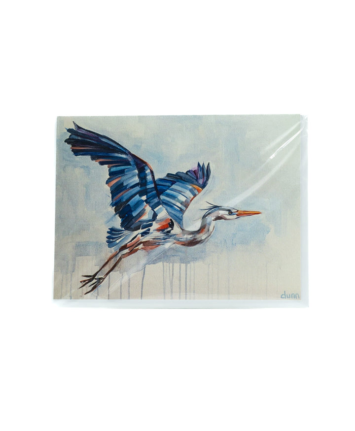 Great Blue Heron Card by Sheila Dunn