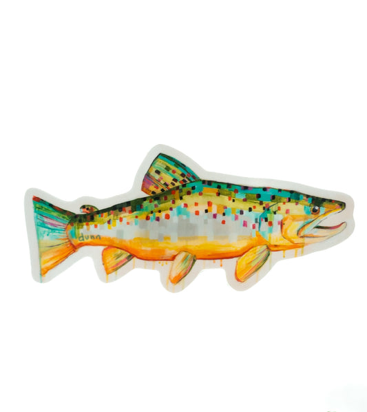 Brown Trout Sticker by Sheila Dunn