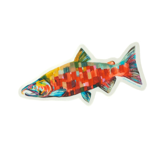 Coho Salmon Sticker by Sheila Dunn