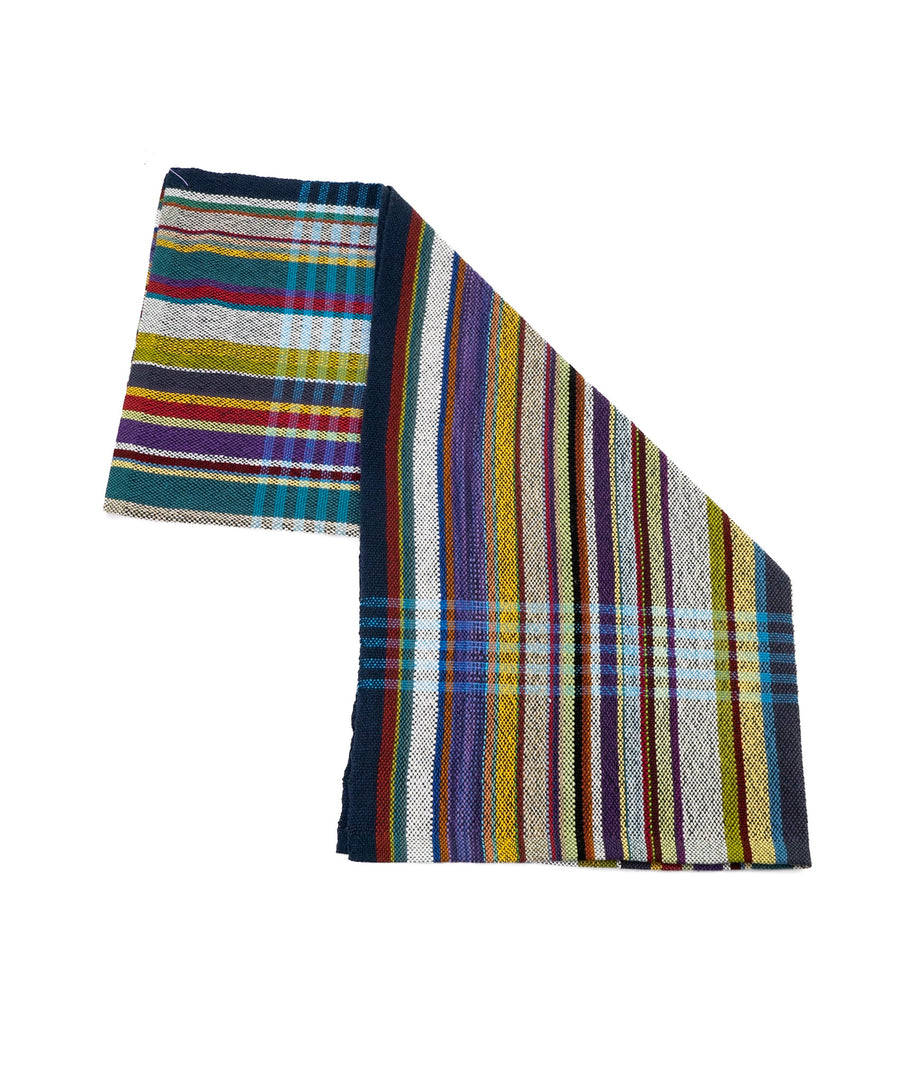Stashbuster Dark Stripes Handwoven Towel by Fiber Art Designs