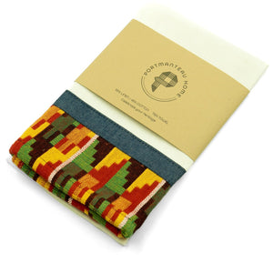 Kente Print Linen Tea Towel by Portmanteau Home