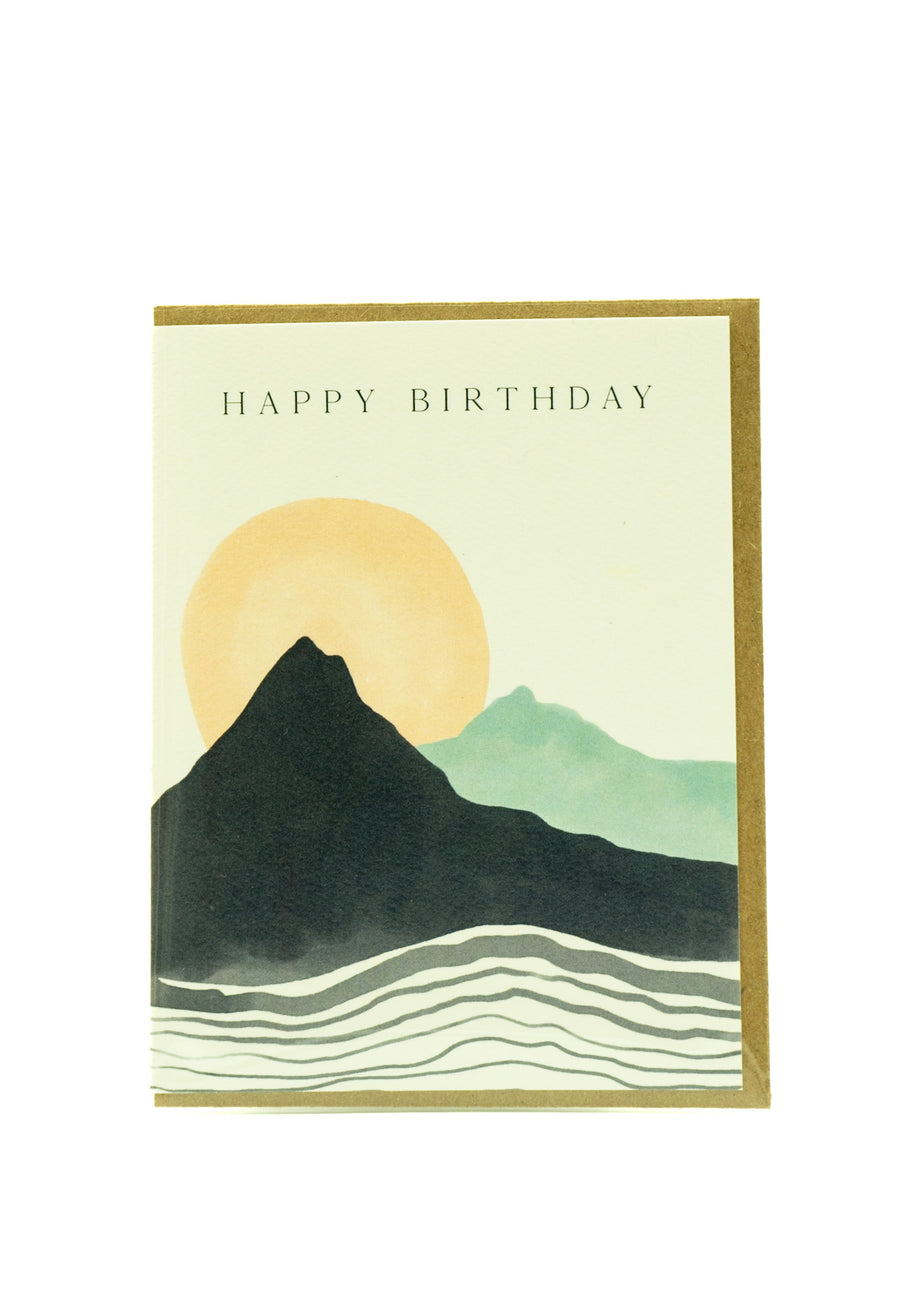 Happy Birthday Blue Mountain Card by Maija Rebecca