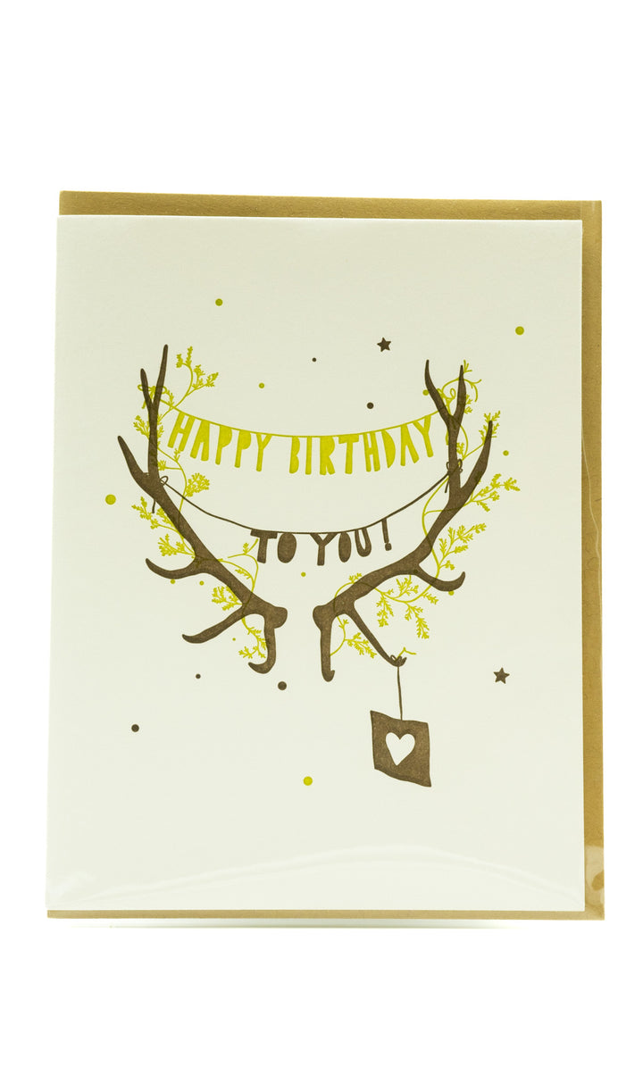 Antlers Birthday to You Card by Lark Press