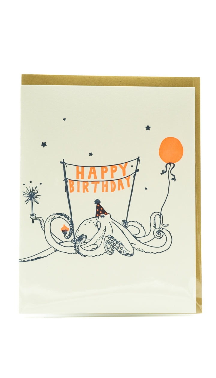 Yay! Octopus Happy Birthday Card by Lark Press